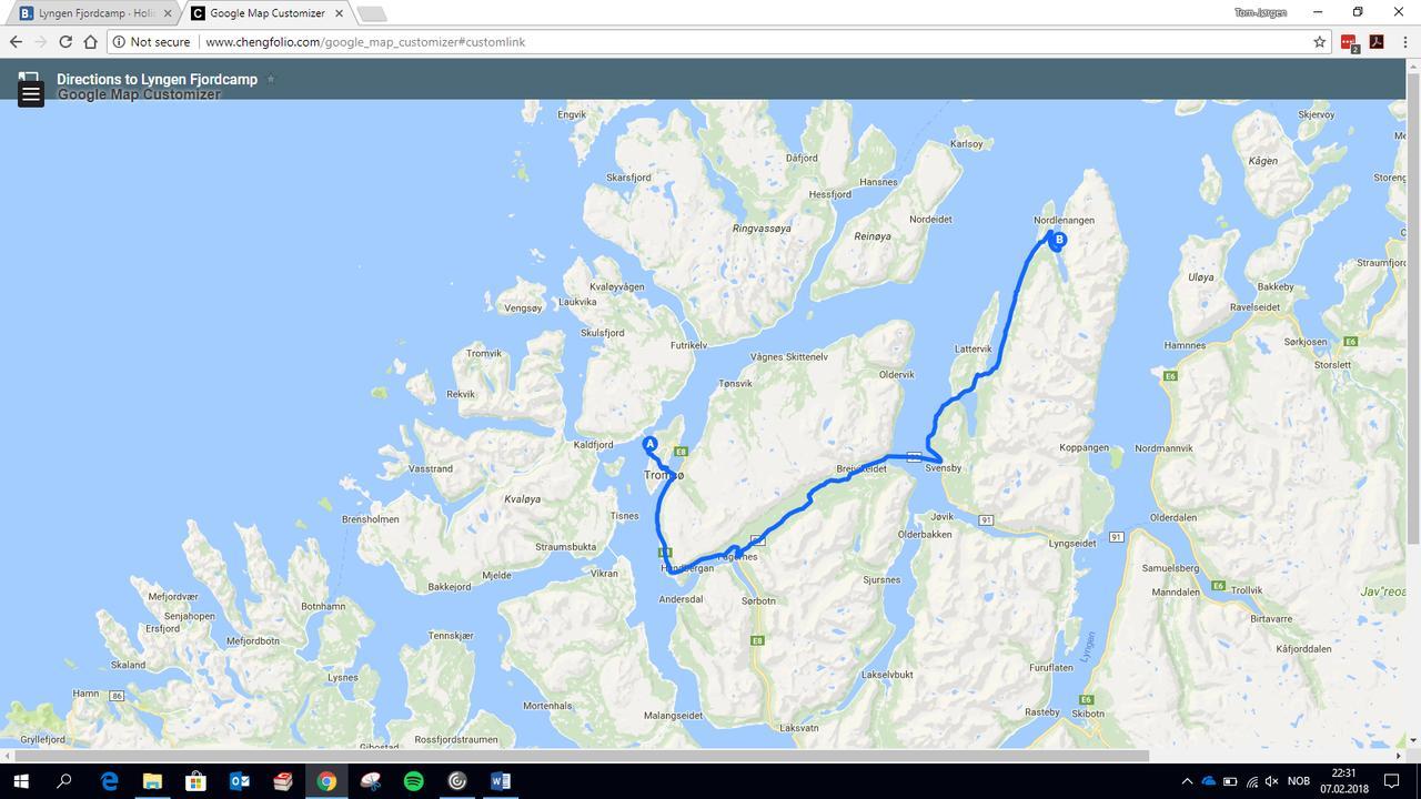 Willa Lyngen Fjordcamp Nord-Lenangen Zewnętrze zdjęcie